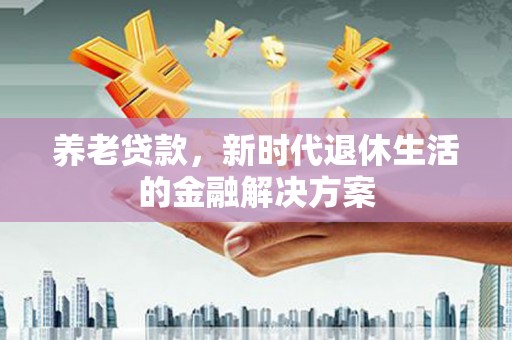 大通养老贷款，新时代退休生活的金融解决方案